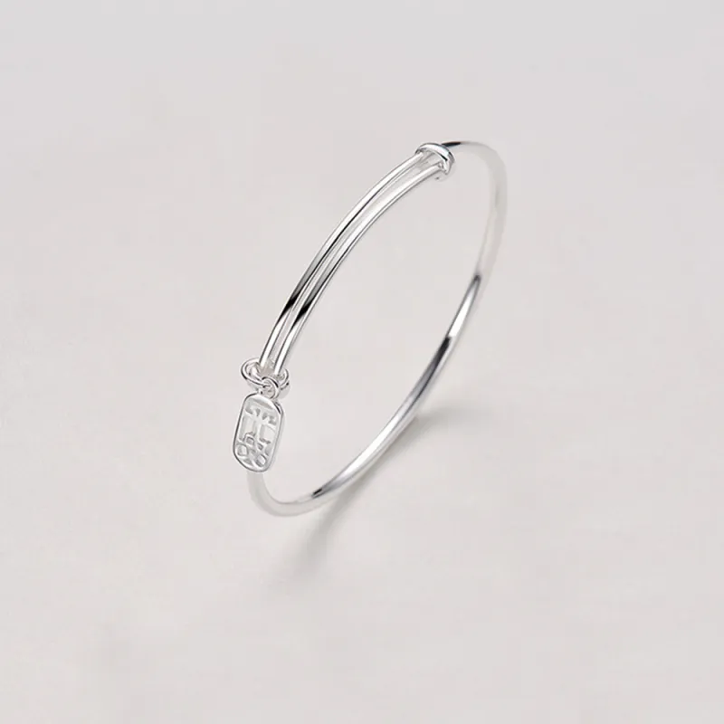 CGC S999 Silver Adjustable Bangle Women's-1