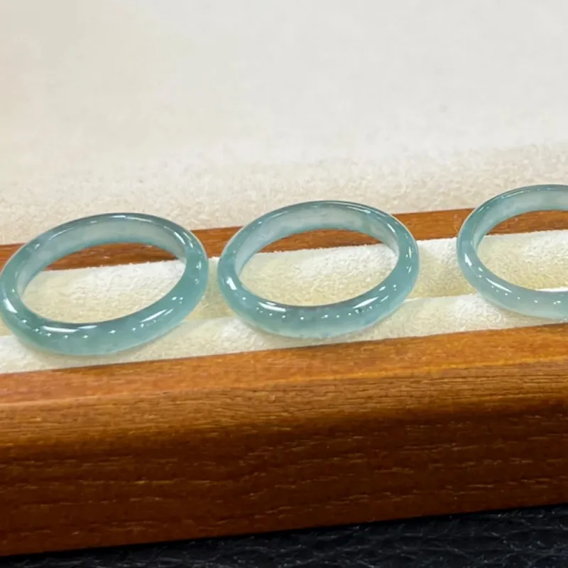CGC Glutinous Jade Jadeite Rings Unisex-4