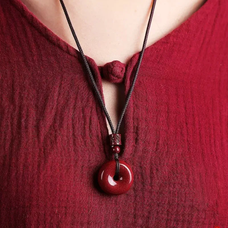 CGC Reconstructed Cinnabar Necklaces Unisex-1
