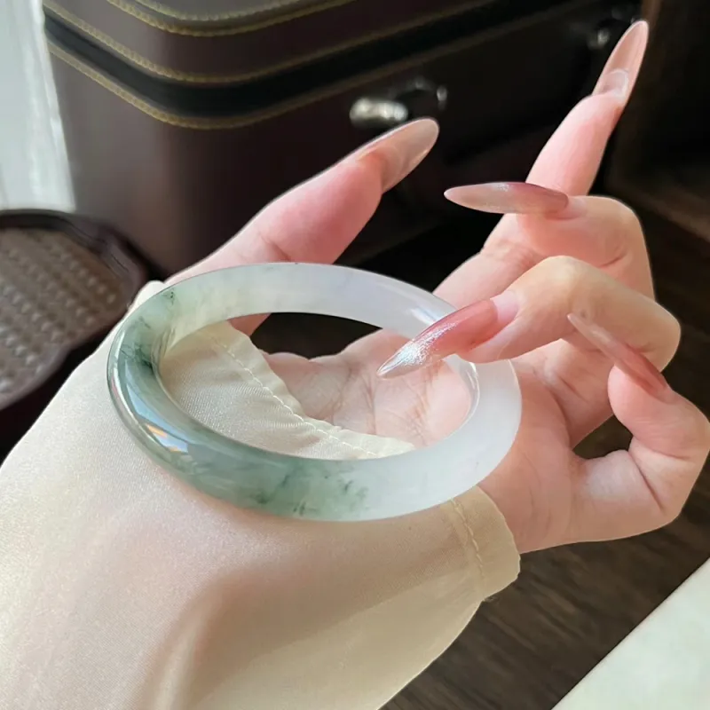 CGC Tianshan Jade Bangle, Traditional Chinese Style, Gold Thread With Jade, Simple Yet Elegant, Cool Yet Warm Women's-7