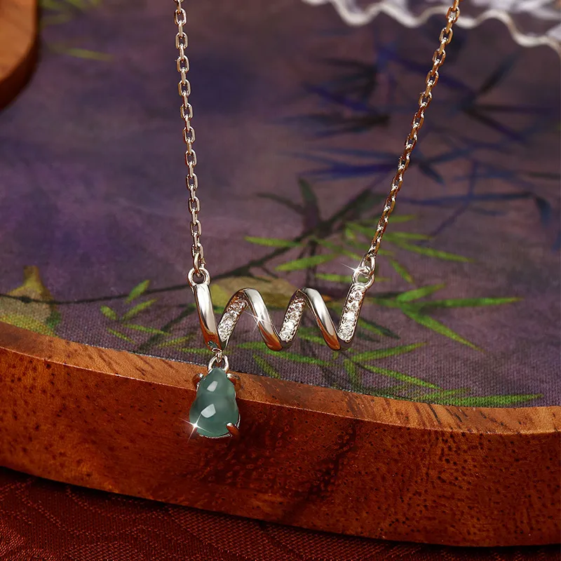 CGC Ice Glutinous Jadeite Necklaces Women's-3