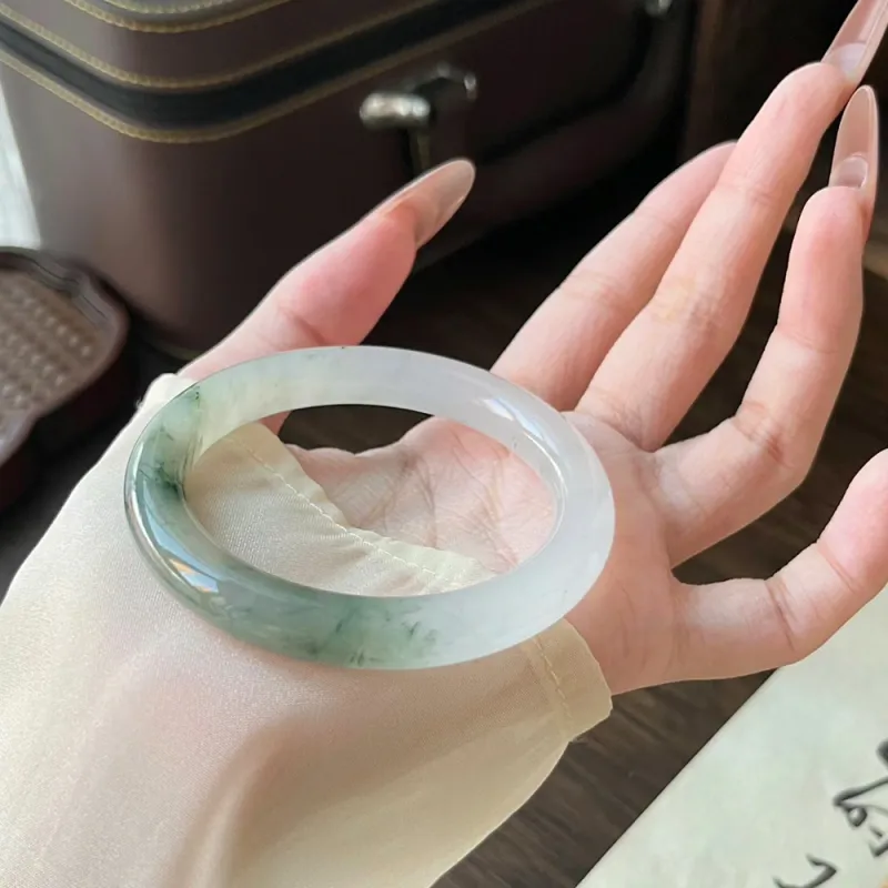 CGC Tianshan Jade Bangle, Traditional Chinese Style, Gold Thread With Jade, Simple Yet Elegant, Cool Yet Warm Women's-6