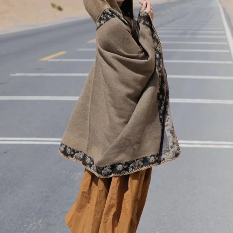 Eucalyptus Ornamentation Shawls Women's Multiple Colors-9