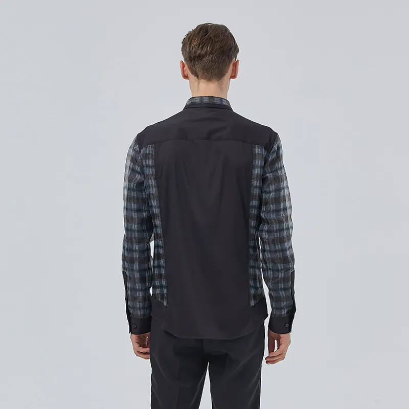 ANDREW MACKENZIE Shirts Men Black Orange-2