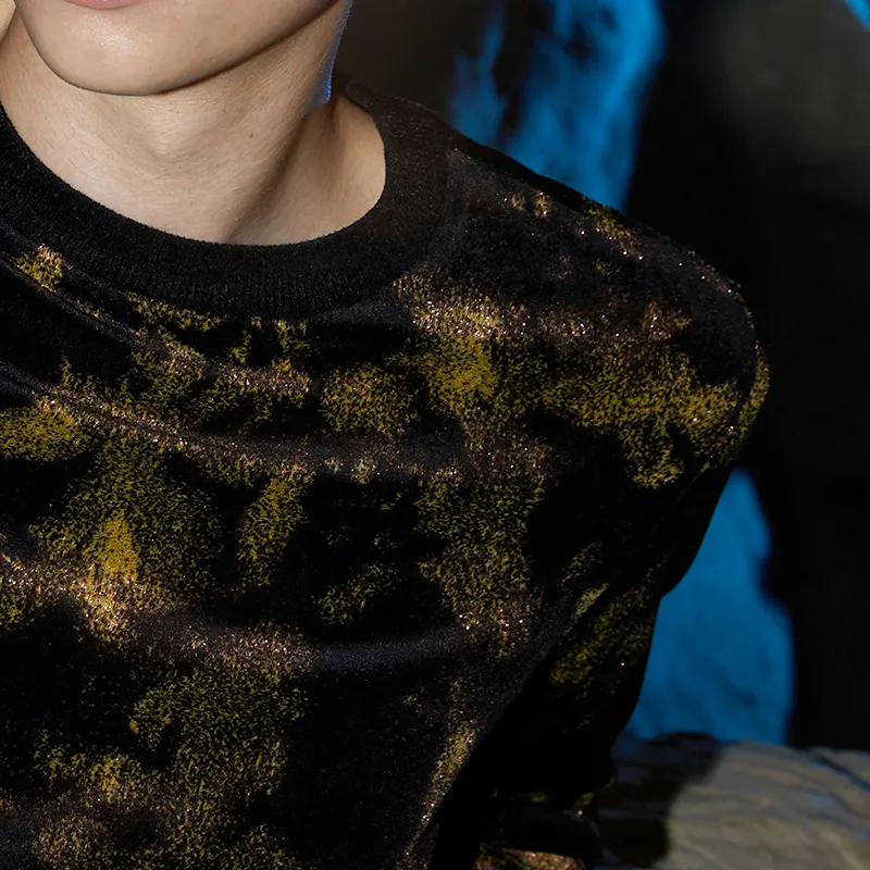 ANDREW MACKENZIE FW24 Knitwear Men's Black Orange-6