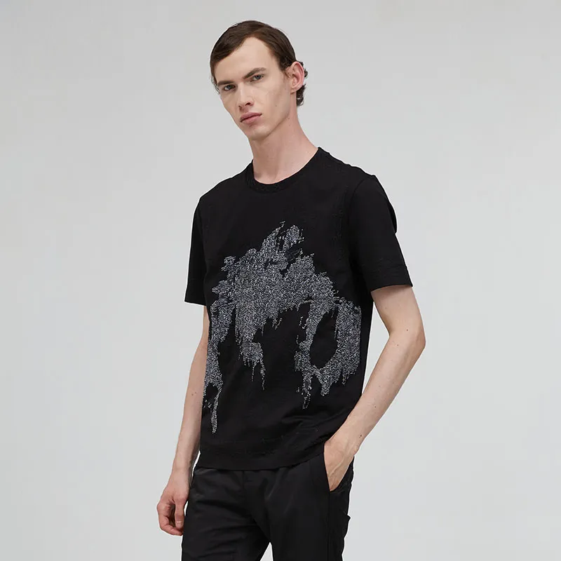 ANDREW MACKENZIE T Shirts Men Black-3