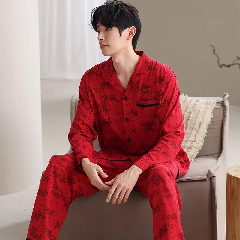 Urban Beauty Pajama Set Men's Red-2