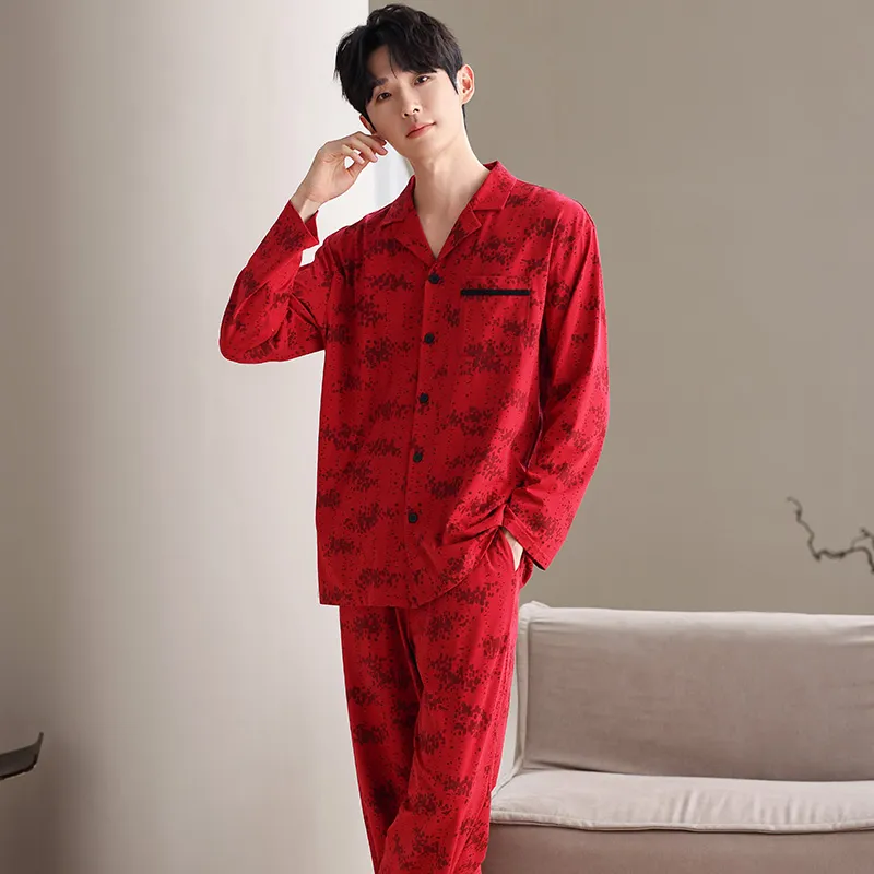 Urban Beauty Pajama Set Men's Red-4