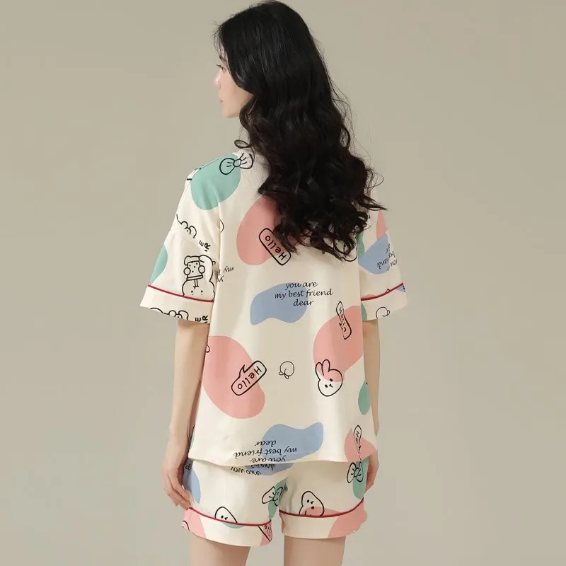 Urban Beauty Pajama Set Women's Cartoon Bear-5