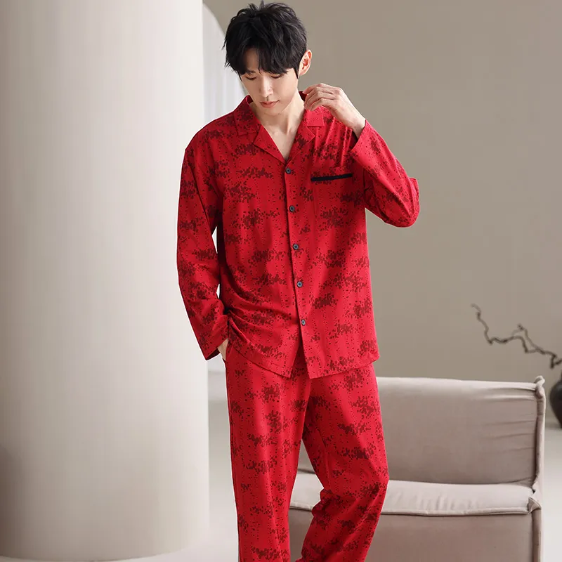 Urban Beauty Pajama Set Men's Red-3