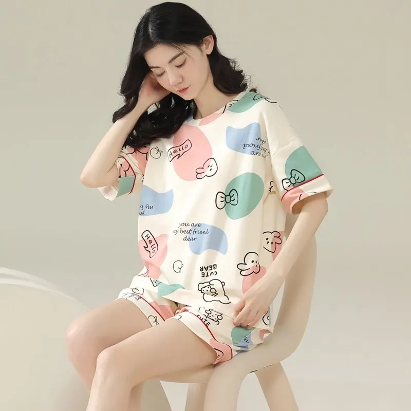 Urban Beauty Pajama Set Women's Cartoon Bear-2