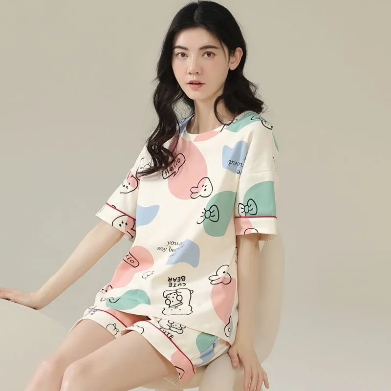 Urban Beauty Pajama Set Women's Cartoon Bear-4
