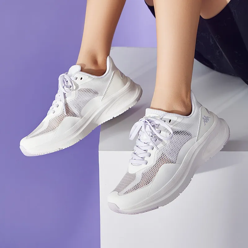 Kappa Anti Slip Wear Resistant Low Top Casual Running Shoes Unisex Heron Feather White-8