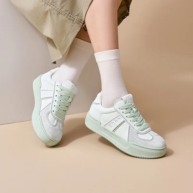 Kappa Back to Back Anti Slip Wear Resistant Low Top Skateboard Shoes Women's Aqua Green-6