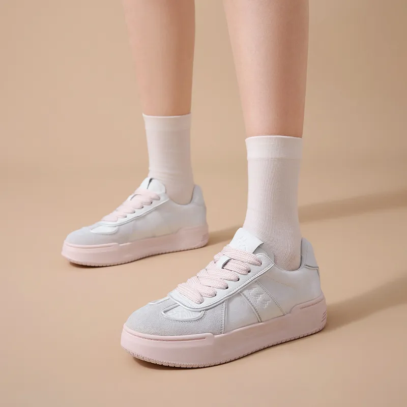 Kappa Slip Resistant, Abrasion Resistant, Impact Resistant, Quick Dry Low Top Skateboard Shoes Women's Classic White-6