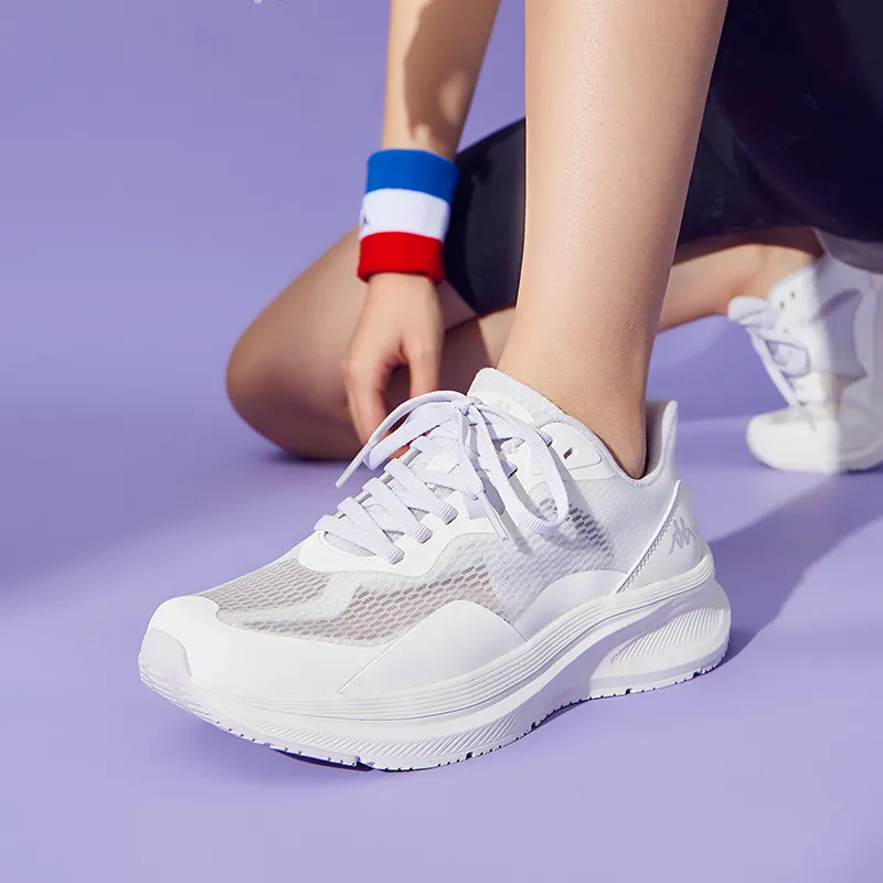Kappa Anti Slip Wear Resistant Low Top Casual Running Shoes Unisex Heron Feather White-6