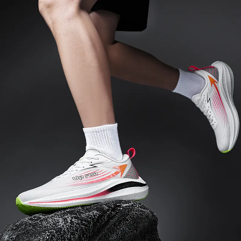 Up Run Flying Arrow 9.0 Running Shoes Unisex White Khaki Bright-5