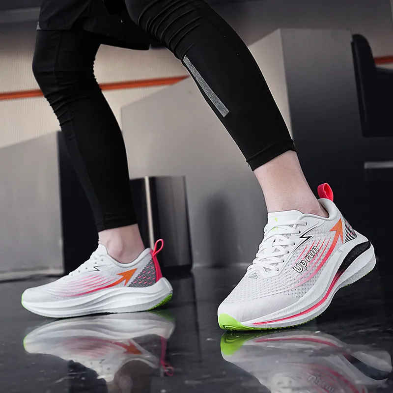 Up Run Flying Arrow 9.0 Running Shoes Unisex White Khaki Bright-7
