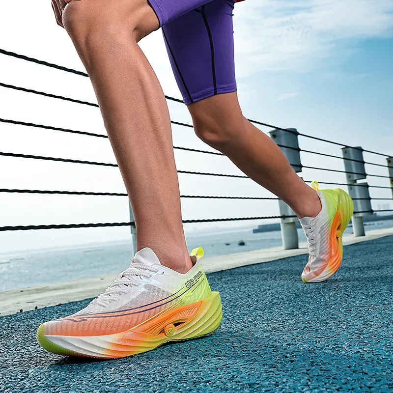 Up Run UP3.0 Running Shoes Unisex Laser Green Orange-6