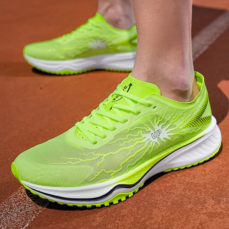 Up Run Lightning 1.0 Low Top Running Shoes Unisex Glow In The Dark Green-5