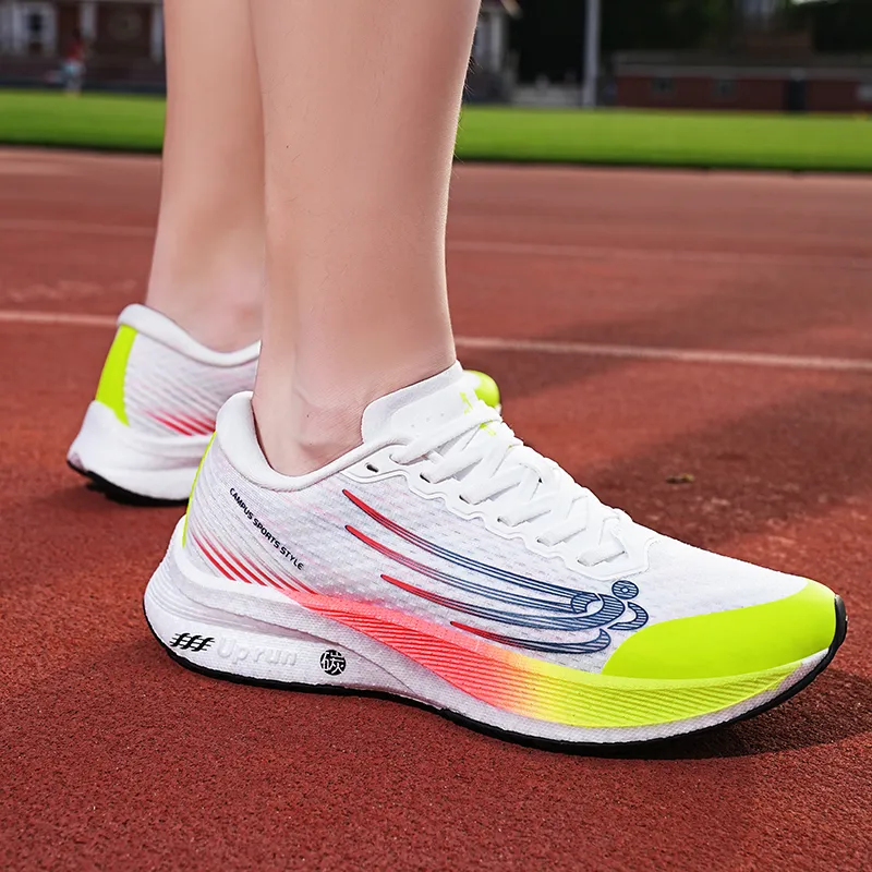 Up Run Space Trapeze Running Shoes Unisex Colorful Glow Red-5