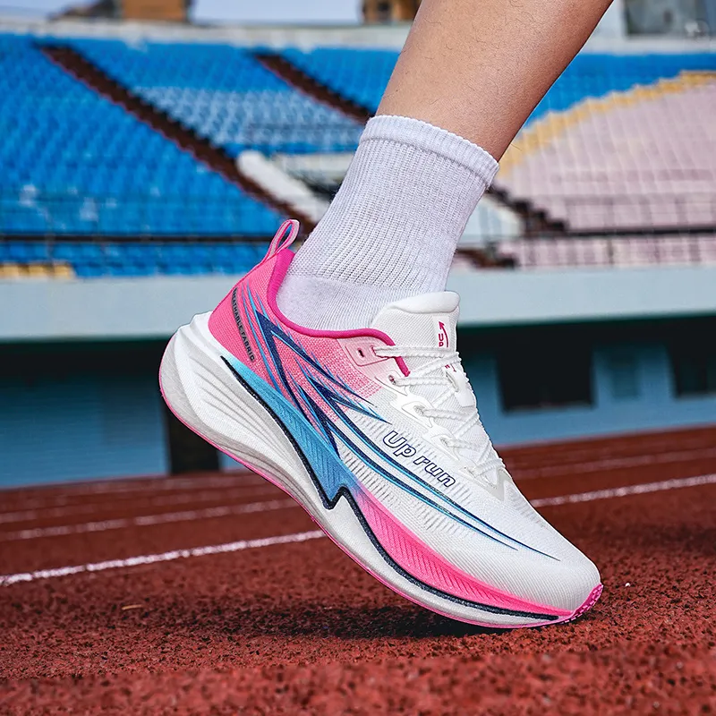 Up Run Cloud Piercing Arrow Running Shoes Unisex White Pearl Rose Red-6