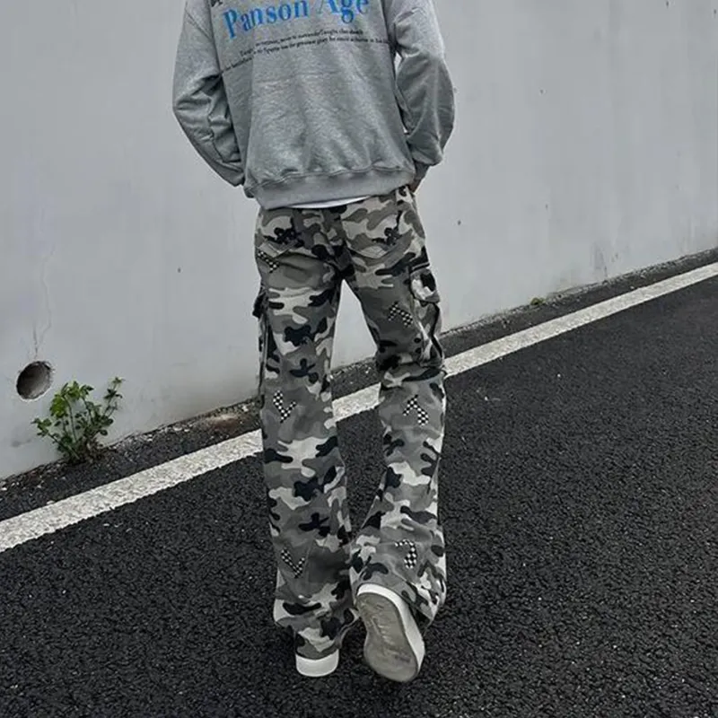 Menglaini Jeans Unisex Camouflage-1