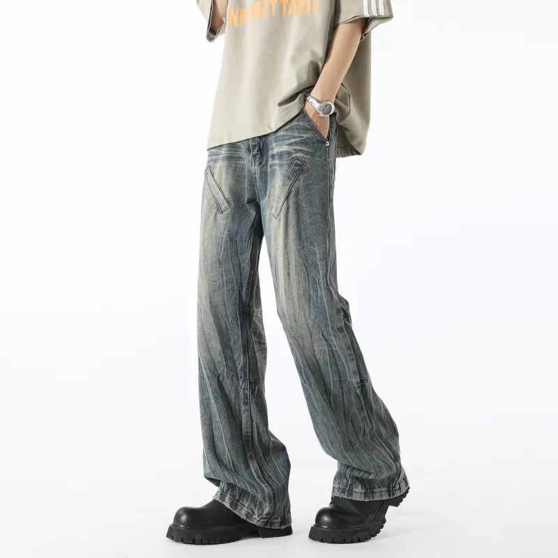 Menglaini Jeans Unisex Blue-5