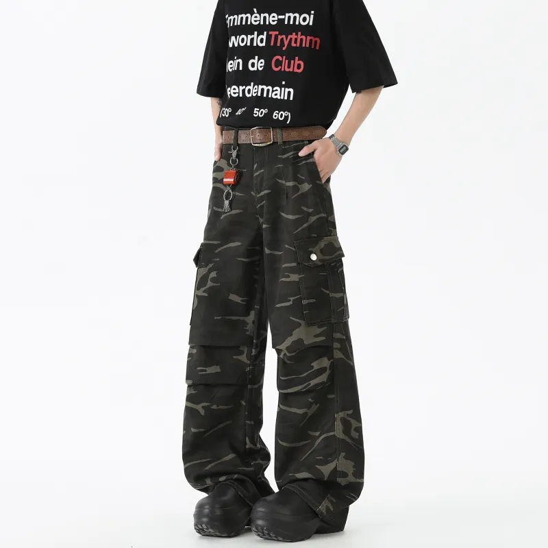 Menglaini Jeans Unisex Camouflage-4