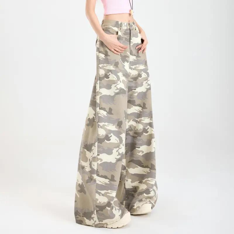 Menglaini Jeans Women's Camouflage-10