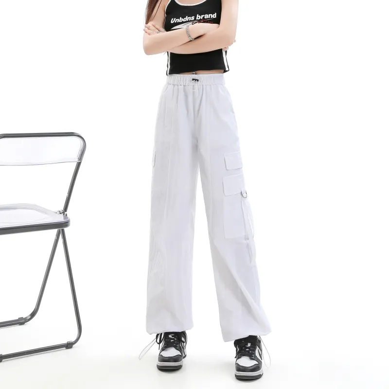 Menglaini Casual Pants Women's White-5