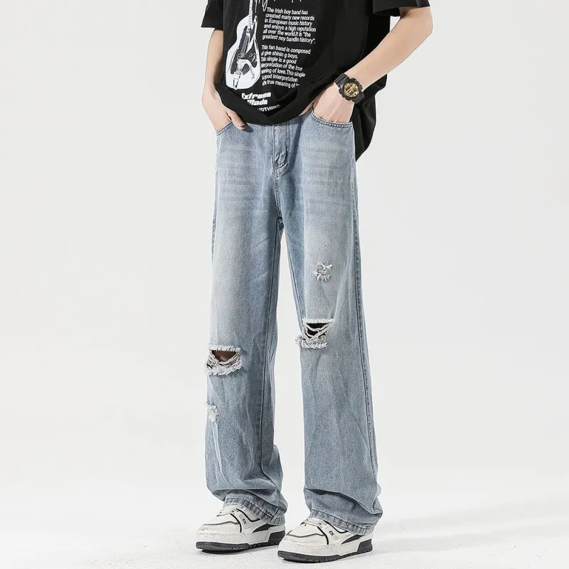 Menglaini Jeans Unisex Light Blue-1