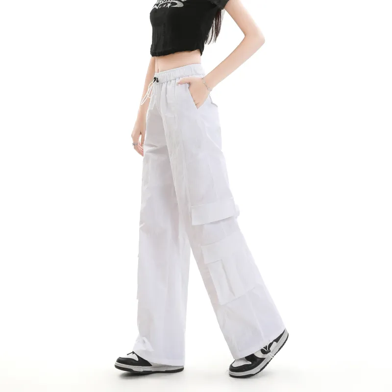 Menglaini Casual Pants Unisex White-5