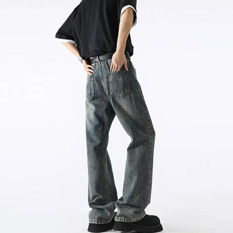 Menglaini Jeans Unisex Dark Blue-4