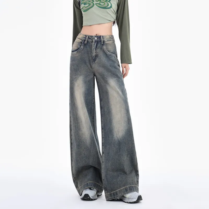 Menglaini Jeans Women's Vintage Blue-6