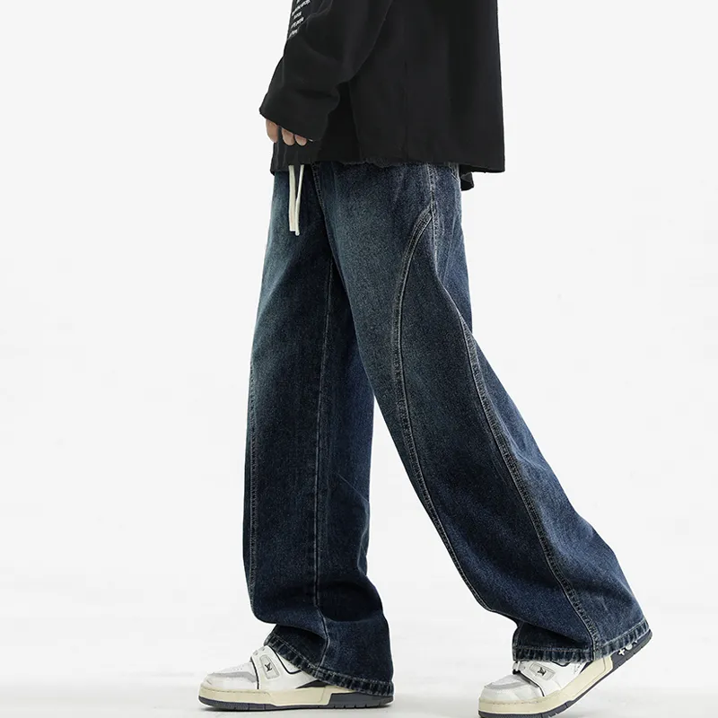Menglaini Jeans Unisex Black Gray Color-10