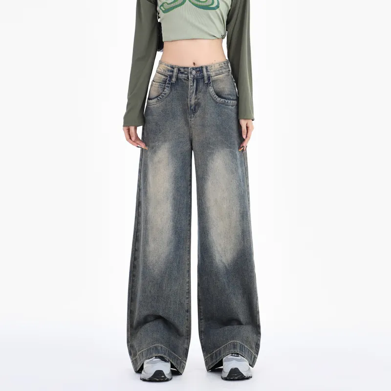 Menglaini Jeans Women's Vintage Blue-7