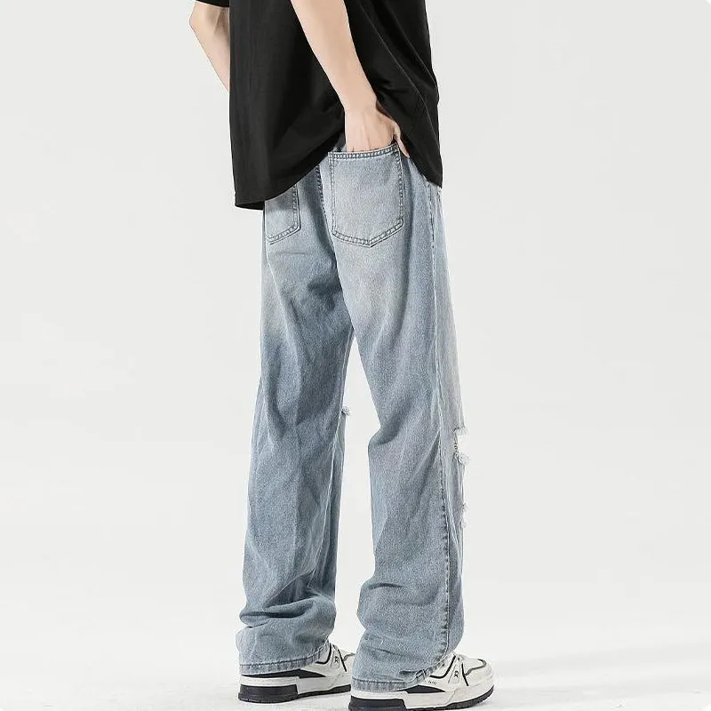 Menglaini Jeans Unisex Light Blue-2