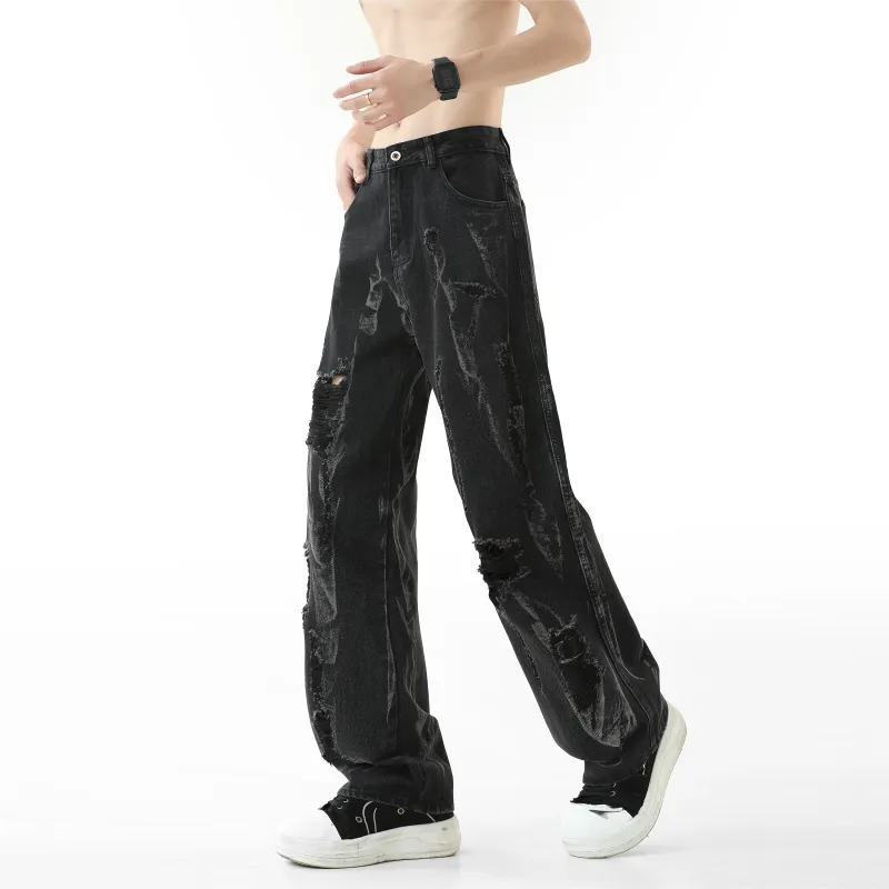 Menglaini Jeans Unisex Black-2