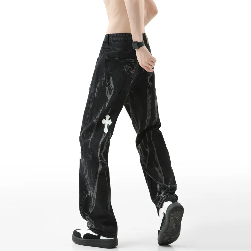 Menglaini Jeans Unisex Black-3