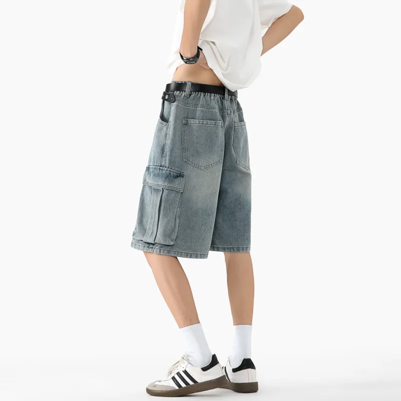 Menglaini Denim Shorts Unisex-1