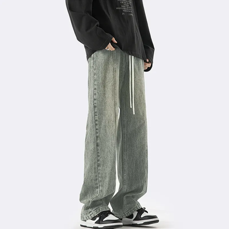 Menglaini Jeans Unisex Black Gray Color-11