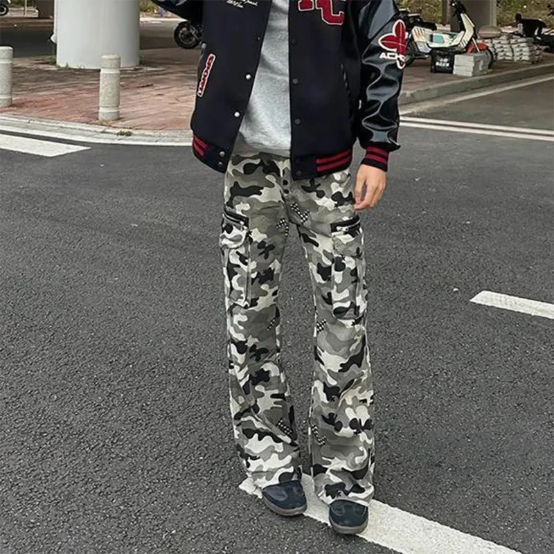 Menglaini Jeans Unisex Camouflage-4