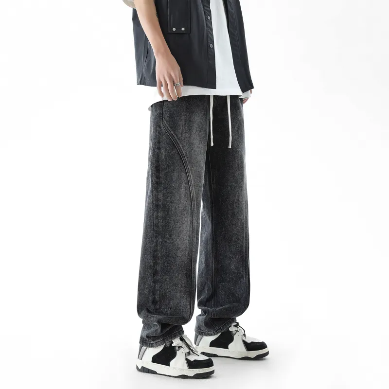 Menglaini Jeans Unisex Black-3