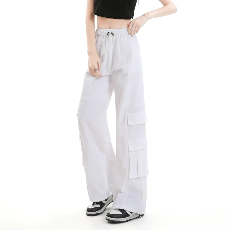 Menglaini Casual Pants Unisex White-6