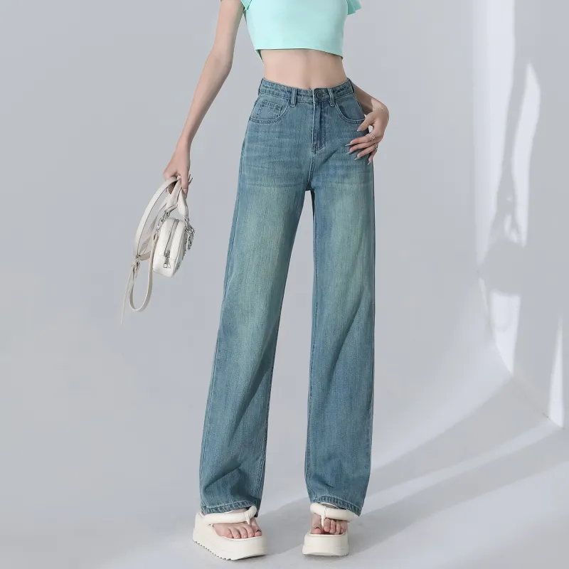 Menglaini Jeans Women's Peacock Green-5