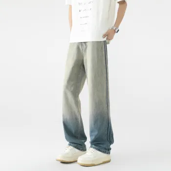 Menglaini Jeans Unisex Yellow Mud