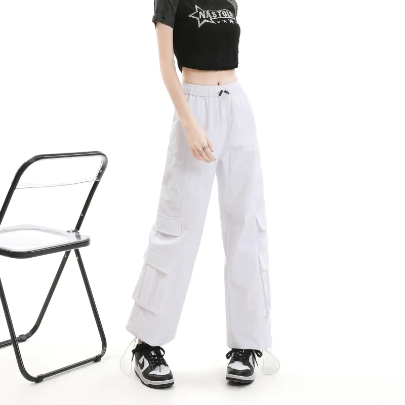 Menglaini Casual Pants Unisex White-3
