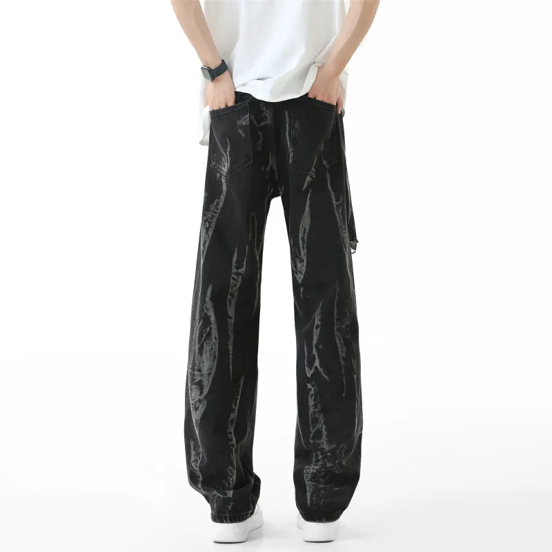 Menglaini Jeans Unisex Black-3