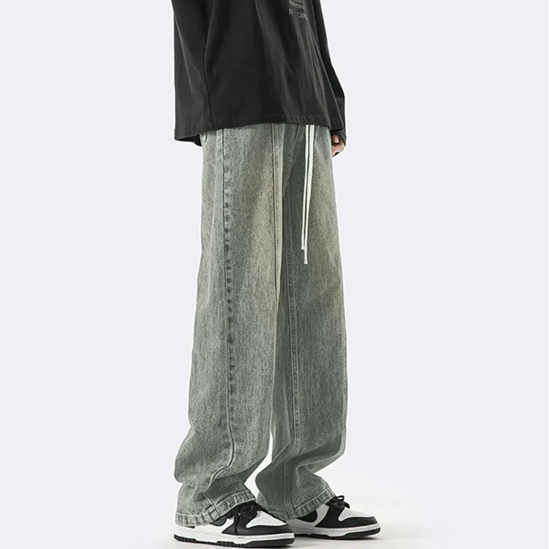 Menglaini Jeans Unisex Black Gray Color-12